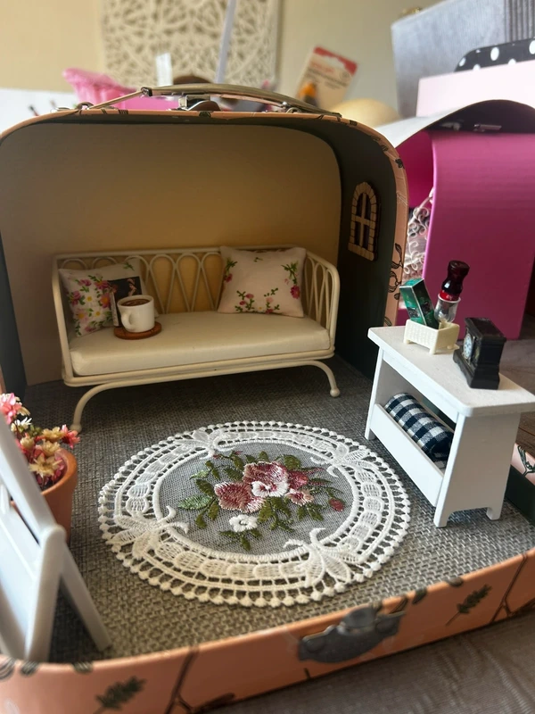 Sun Room Scene in a Suitcase for garden fairy or Maileg lookalike Mouse — photo 5